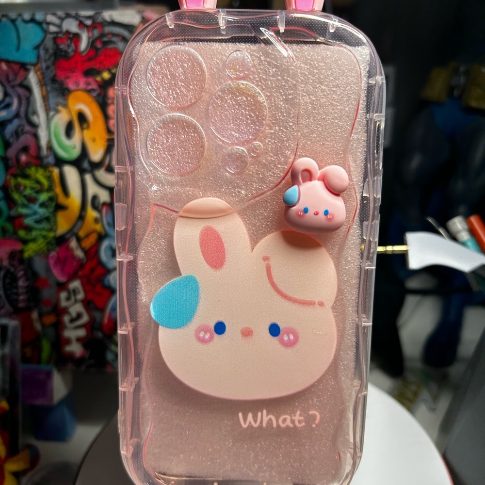 Cute Pink Bunny iPhone 14 Pro case. New